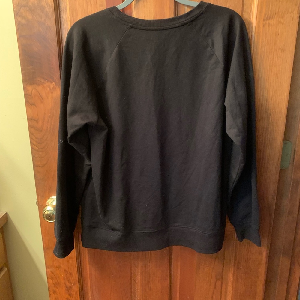 Michael KORS, NEW NEVER WORN, Large BLACK long sleeve sweatshirt, top Round neck - Picture 5 of 7